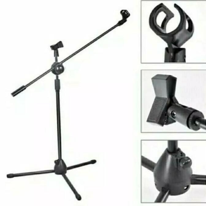 Stand Mic Berdiri Lantai - Tiang Microphone Berdiri