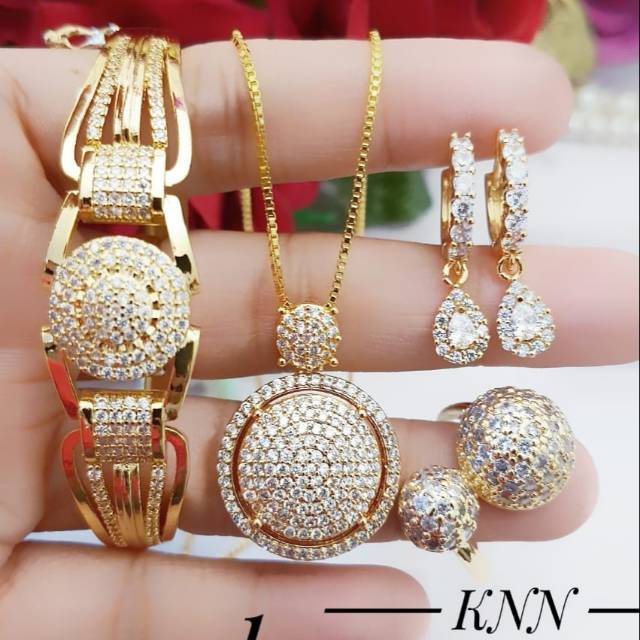 Xuping set perhiasan lapis emas 24k 2923