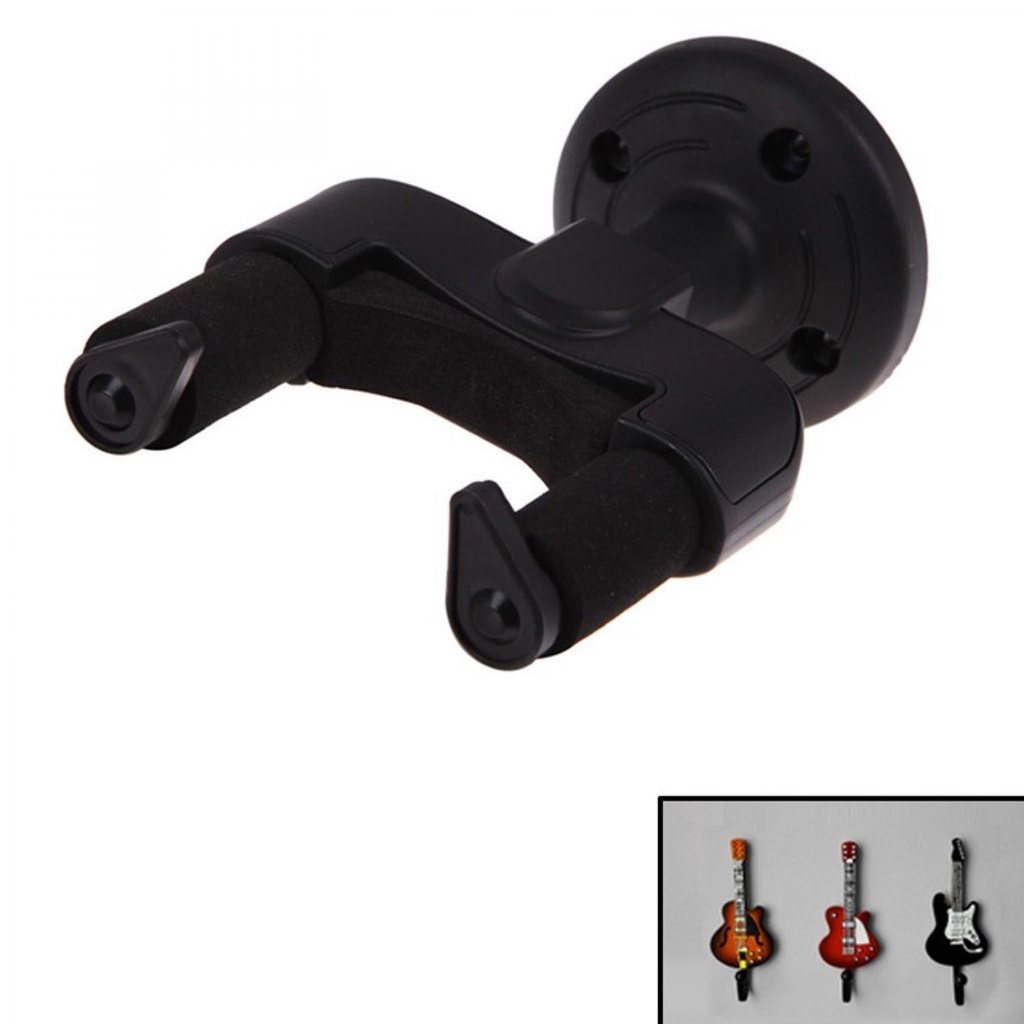 Mount Gantungan Dinding Gitar Back Holder Rack / Gantungan Gitar Tempel Dinding Akustik Listrik Klasik Besi Spon Premium / Hanger Gitar Capo Kayu Gantung Tembok Metal Bracket Hook / Holder Dinding Gitar Bass Biola Hp Gantung Tempel Tembok Berdiri Murah