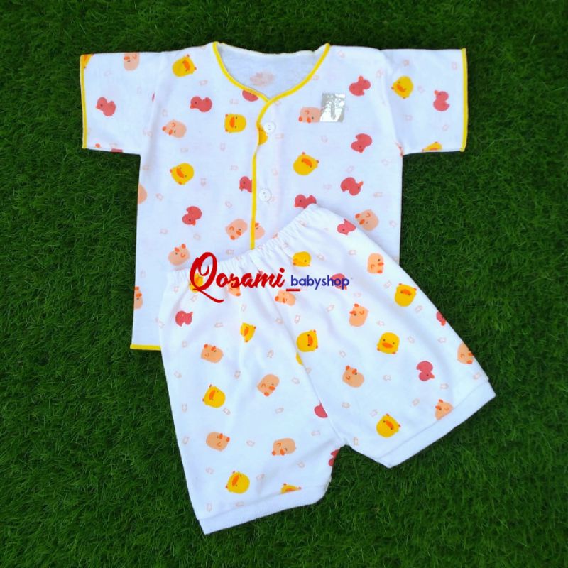 SHANKUSEN 3 pcs Setelan Pendek Bayi Newborn Motif SNI