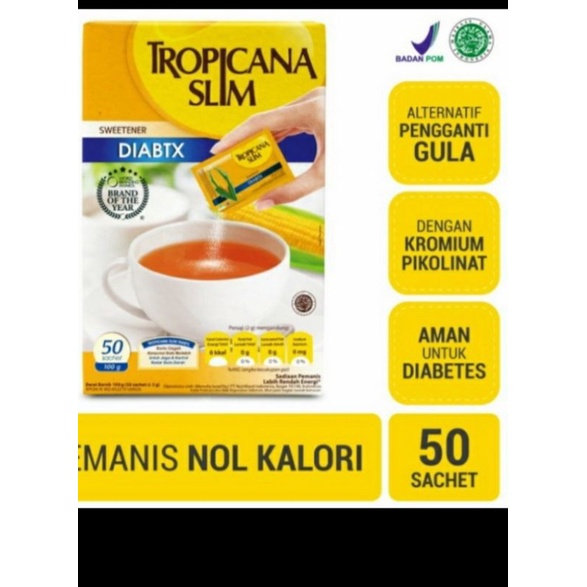 

gula tropicana slim diabtx 50 sachet
