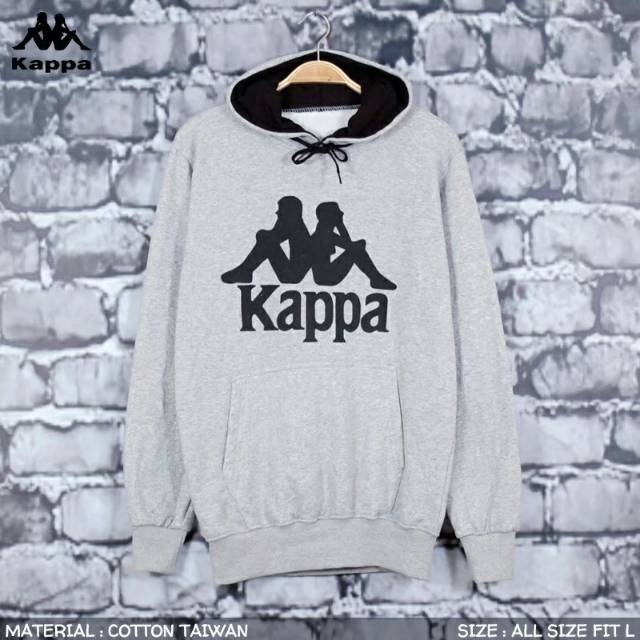 Hoodie kappa abu muda