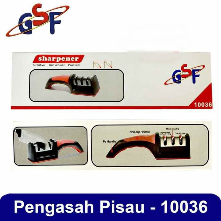 PENGASAH PISAU / ASAH PISAU / ALAT ASAH ASAHAN PENGASAH PISAU GUNTING DAPUR KNIFE SHARPENER / PENGASAH PISAU GSF GSF 10036 / GSF G10036 / GSF G-10036