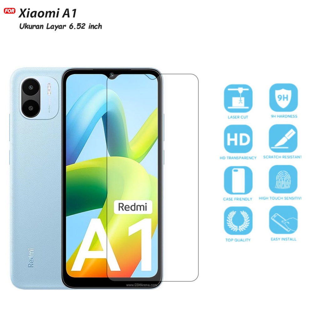 Tempered Glass Xiaomi Redmi A1 - Anti Gores Kaca Premium Quality