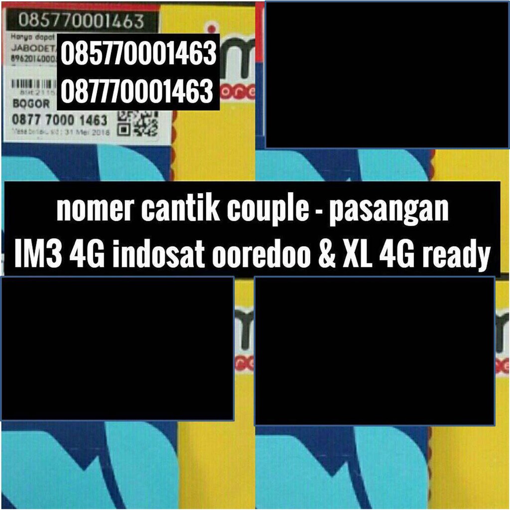 termurah nomer cantik couple kartu perdana XL indosat ooredoo 4G plus