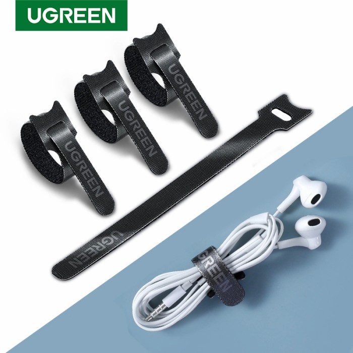 

perekat-pengikat- ugreen velcro pengikat kabel charger earphone nylon klip strap ties - small