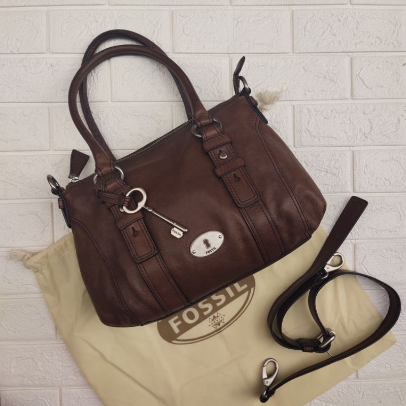 Tas Fossil Maddox Espresso Size Medium M Preloved Pl