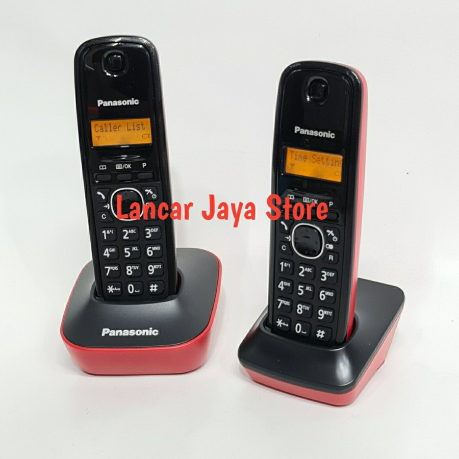 Telepon Wireless Panasonic KX-TG1612 - Red (2 Handset)