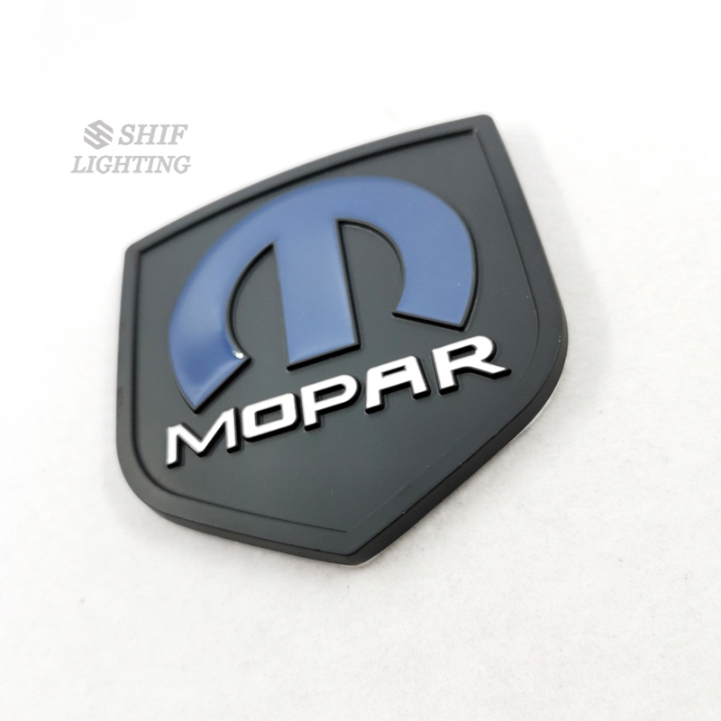 1Pc Stiker Emblem Logo Mopar Bahan Metal untuk Dekorasi Mobil Jeep