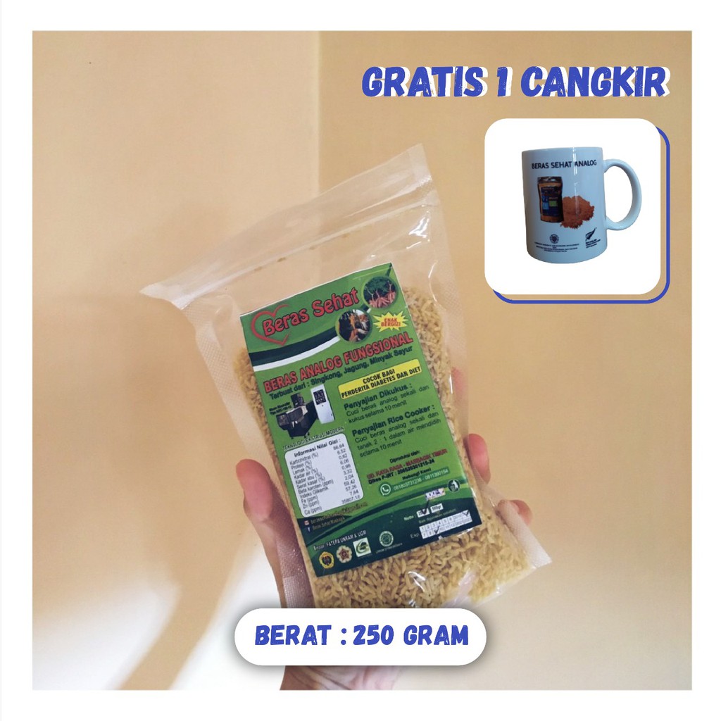 

Beras Analog Sehat Jagung 250gr + GRATIS 1 CANGKIR| Healthy Analogue Rice