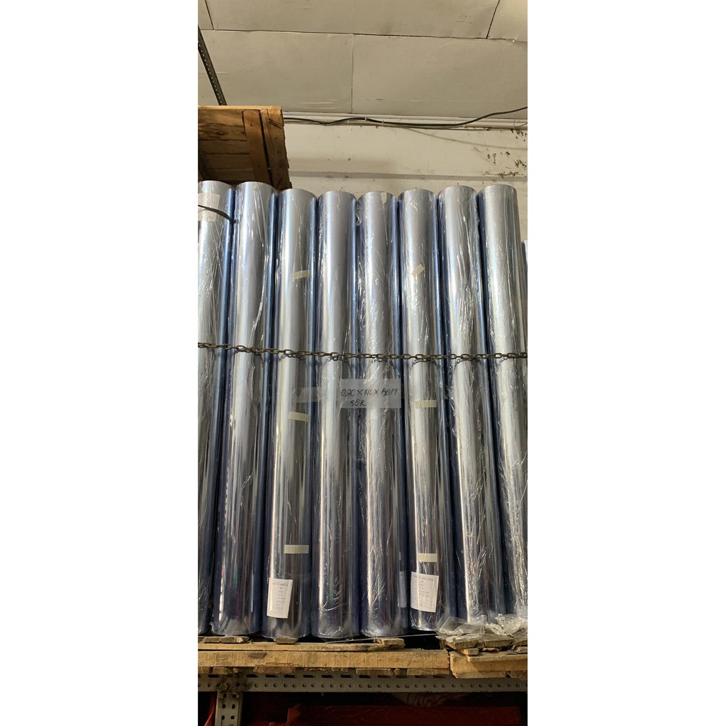 

BARANG BARU Plastik mika rigid bening 0.15 x 140 cm x 50 m