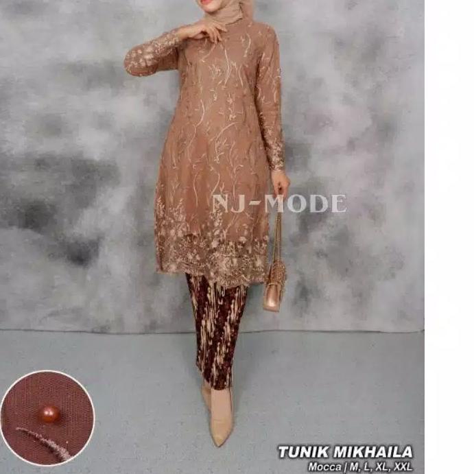➽ Kebaya Tunik Tulle Bordir - Kebaya Novie Kebaya - Kebaya Modern - Set Kebaya Brukat ○