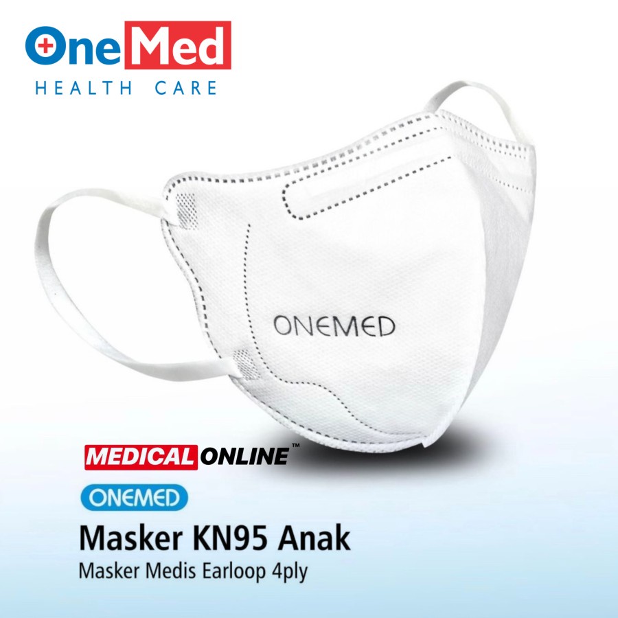 MASKER KN95 ANAK ONEMED MASKER MEDIS 4 LAPIS 4PLY MEDICAL ONLINE MEDICALONLINE