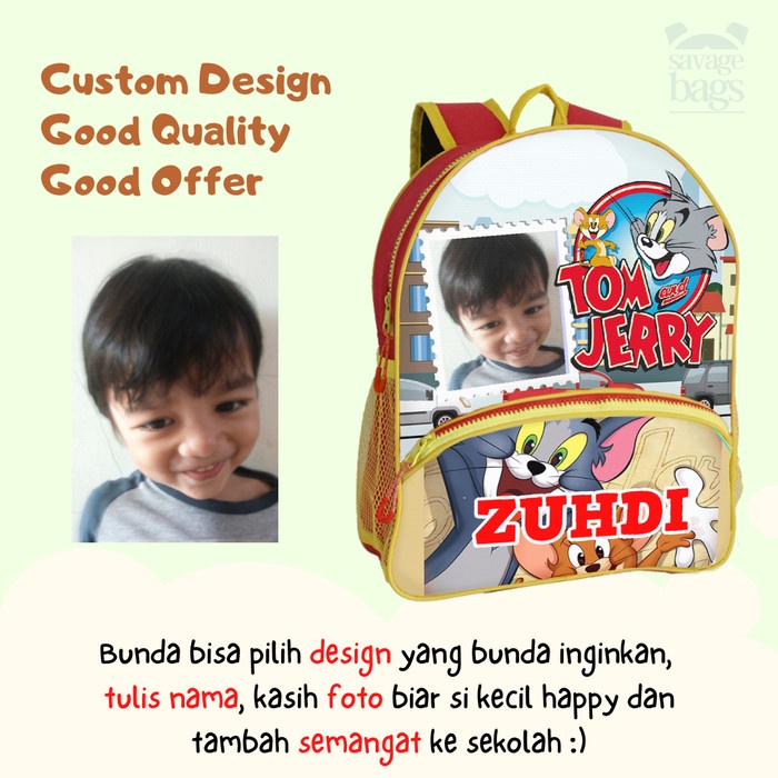 

Tas Custom Anak - Tema Tom and Jerry - 1 HARI JADI
