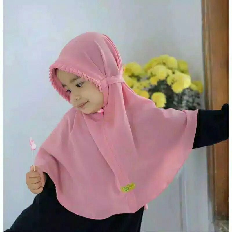 BFJ020 Jilbab Instan Anak Gerigi Hijab Bergo Maryam Lipit KCB Anak Usia 2-5 tahun Jakarta