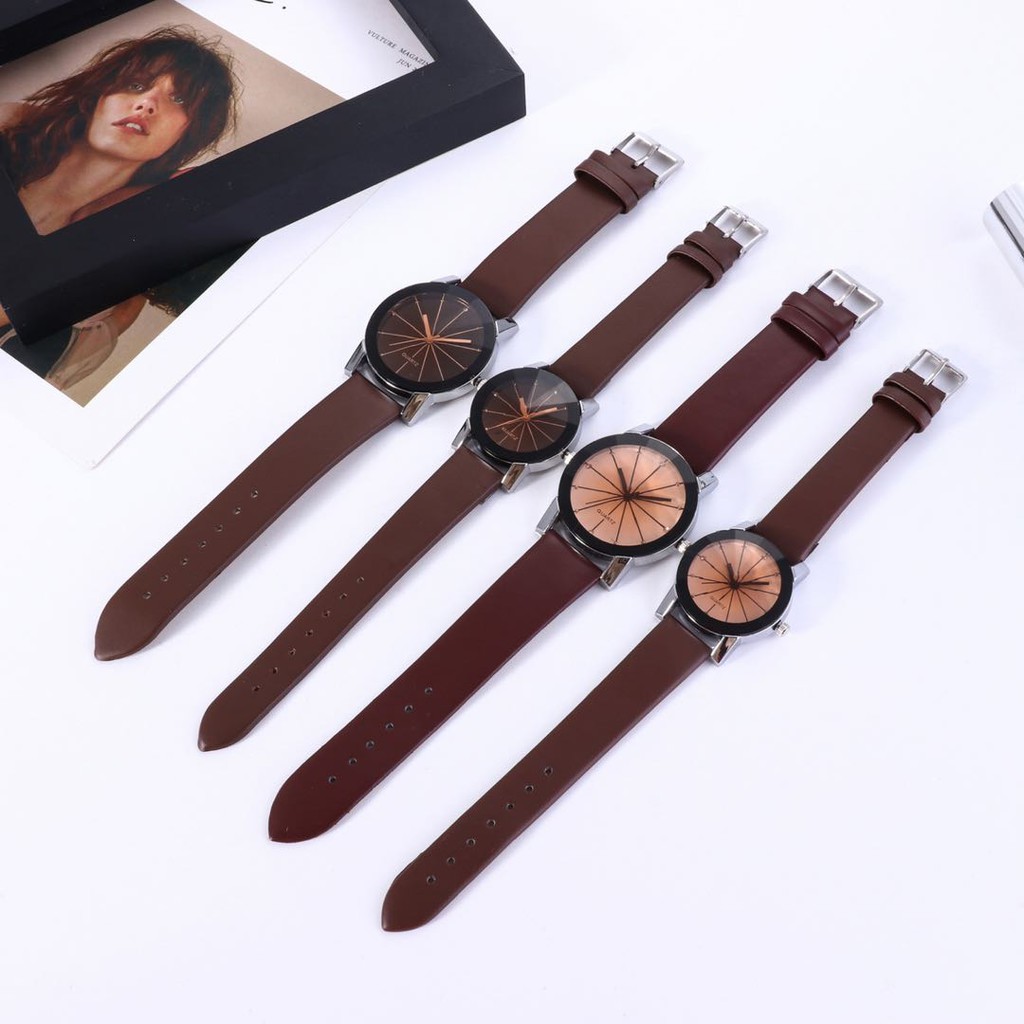 Jam Tangan Couple Quartz Putih Dan Hitam / New Jam Tangan Terbaru Fashion Couple Tren 2019