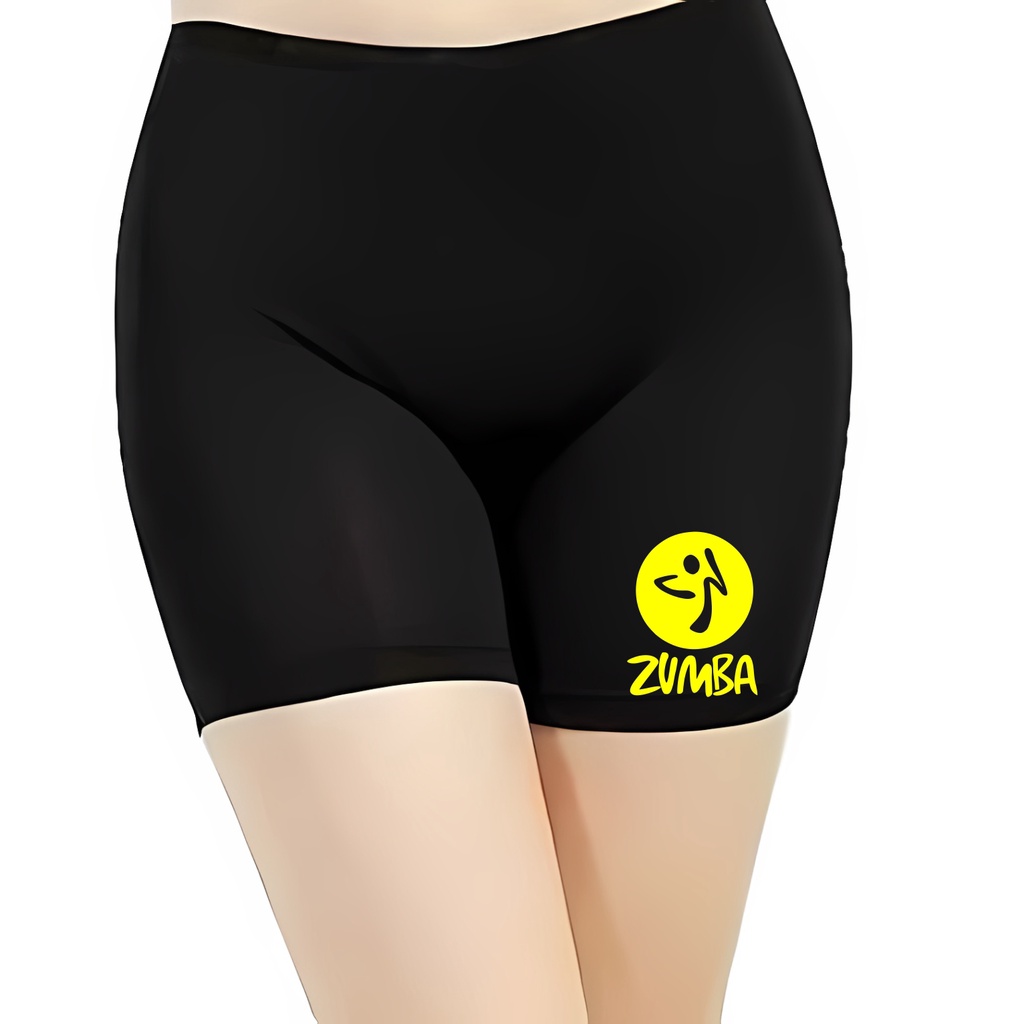 ready shot  legging zumba aerobick pendek sablon poliflek