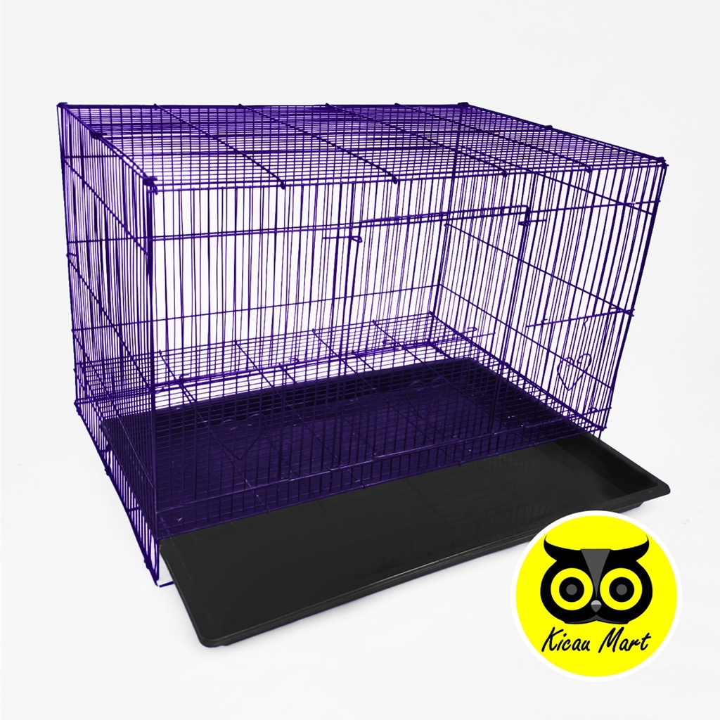 KANDANG KUCING BESI LIPAT SIZE M MEDIUM U/ KELINCI / SUGAR GLIDER / KITTEN / HAMSTER PET CAGE KDMDM-UNGU
