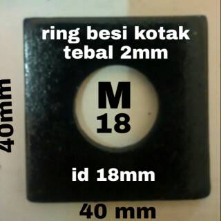 Jual Ring Besi Kotak Washer Besi Kotak Tebal Mm Panjang Mm Lebar Mm Id M Baut Mur