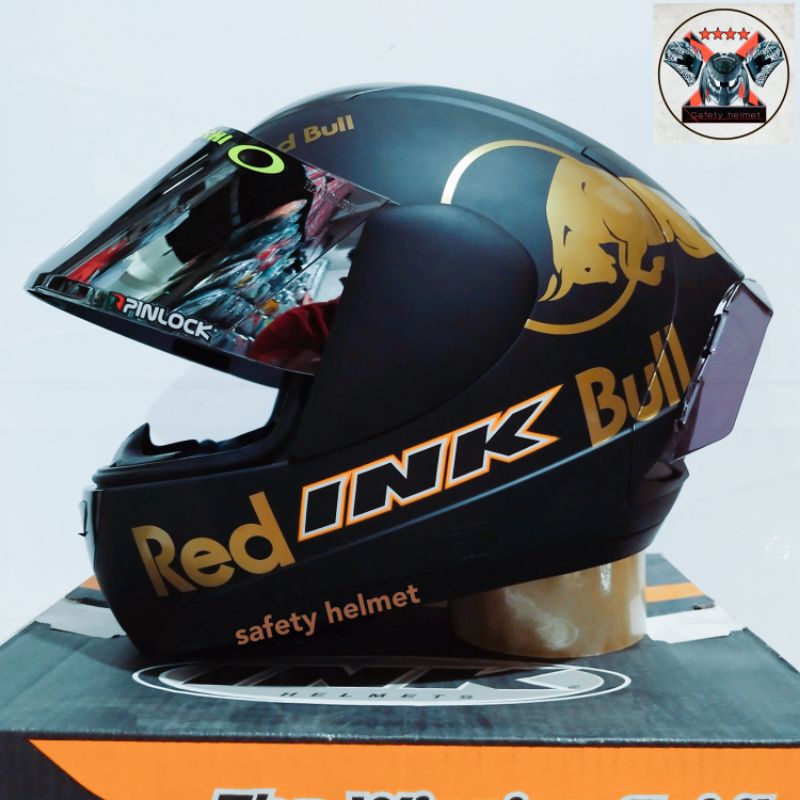 HELM INK CL-MAX PAKET GANTENG VISOR IRIDIUM (include visor ori)-B.doft red bull