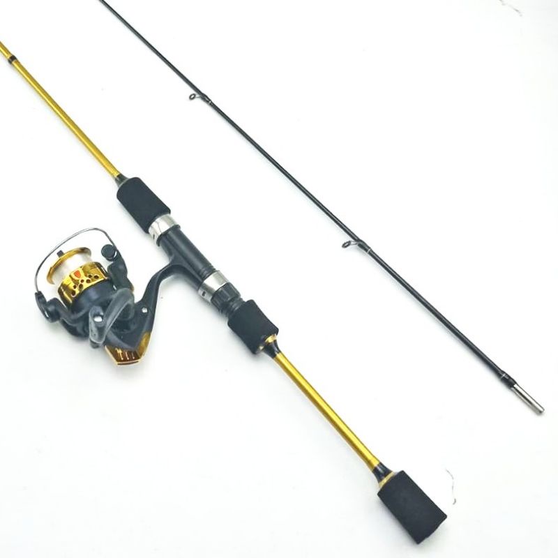 termurah laris 1 set reel atom joran pancing ul ultralight lentur murah fiber padat solid Ajiro Ninja Ultralight 165 180 198  210 cm