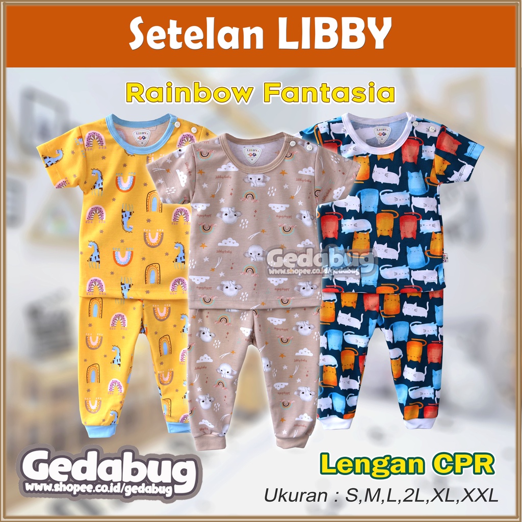 CPR Setelan Anak Libby Terbaru | Hazy Zoo - RAINBOW Fantasia | Banyak Motif Terbaru | Kaos Anak Berkualitas