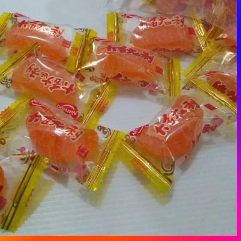

SEGERA BELI Permen Manisan Jelly Jeruk / Jelly Hongmao Manisan / Permen Jeli Rasa Jeruk (Mandarin Orange Jelly Candy) Halal Permen Lunak Rasa Jeruk 500gr Manisan Orange Jelly Can^