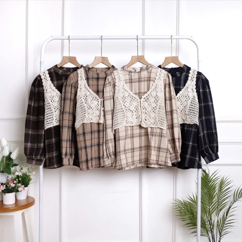 TUNA VEST FLANEL SET