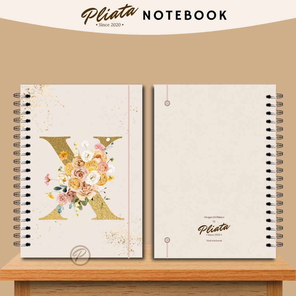 PLIATA NOTEBOOK SPIRAL - GOLD U-X - Softcover Doft Aesthetic Book Buku Tulis