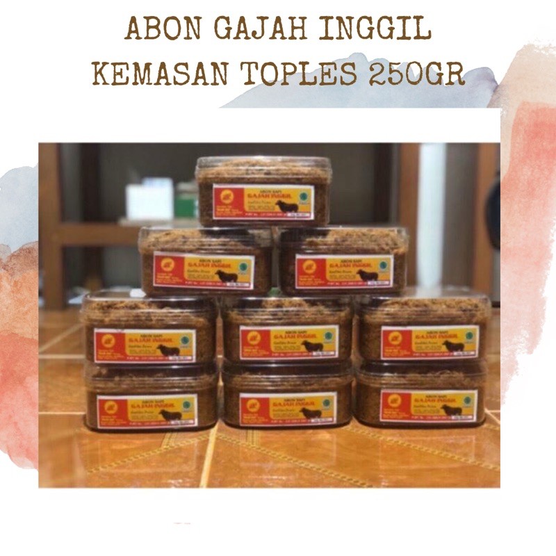 

ABON GAJAH INGGIL BOYOLALI TOPLES 250GR BACA DISKRIPSI