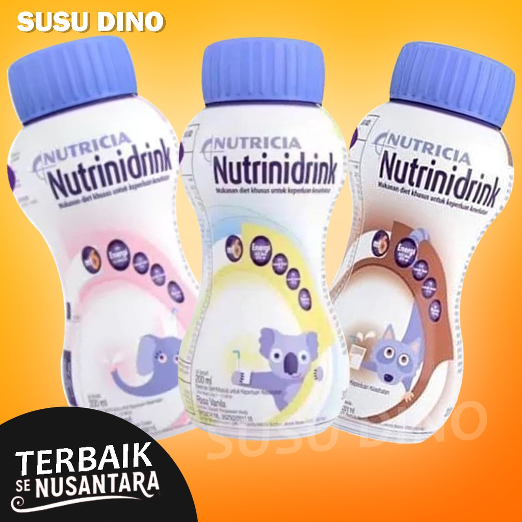 NUTRINIDRINK (VANILA / COKLAT / STRAWBERRY) 200ML | SUSU DINO