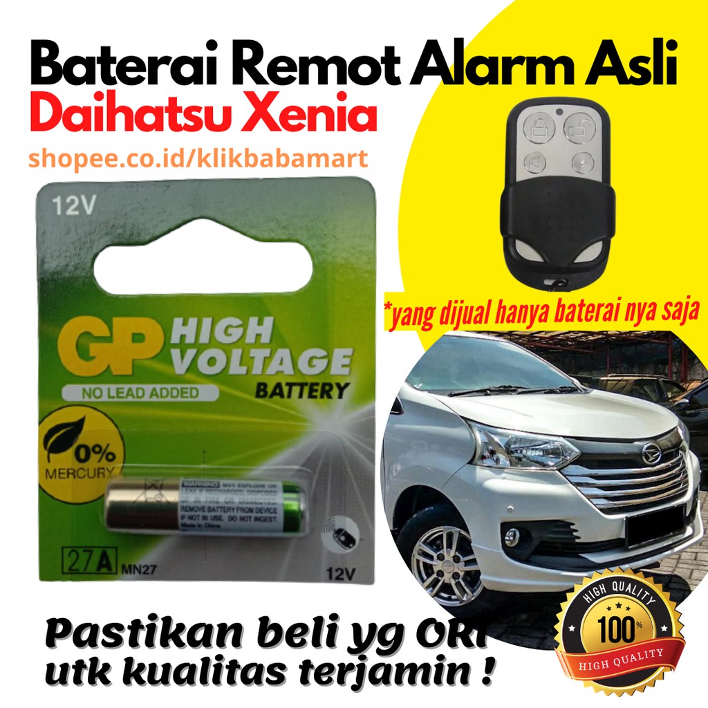BATERAI REMOT ALARM ASLI DAIHATSU XENIA BATTERY REMOTE ALARM KUNCI MOBIL ORIGINAL SATUAN PER PCS