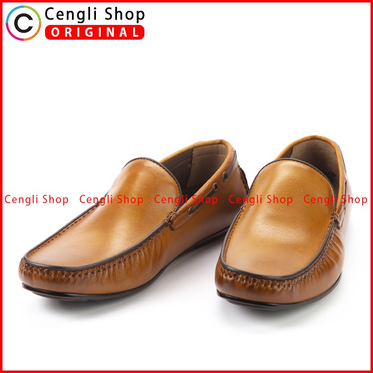 SEPATU ANDREW PRIA TERBARU ORIGINAL PANSUS LOAFER KULIT COKLAT ANM10