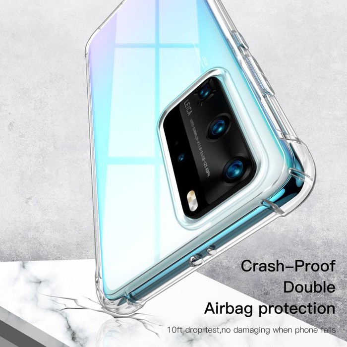 Soft Case Silikon Airbag Anti Crack P40 Pro Bening Transparant Airbag Anti Crack Tebal