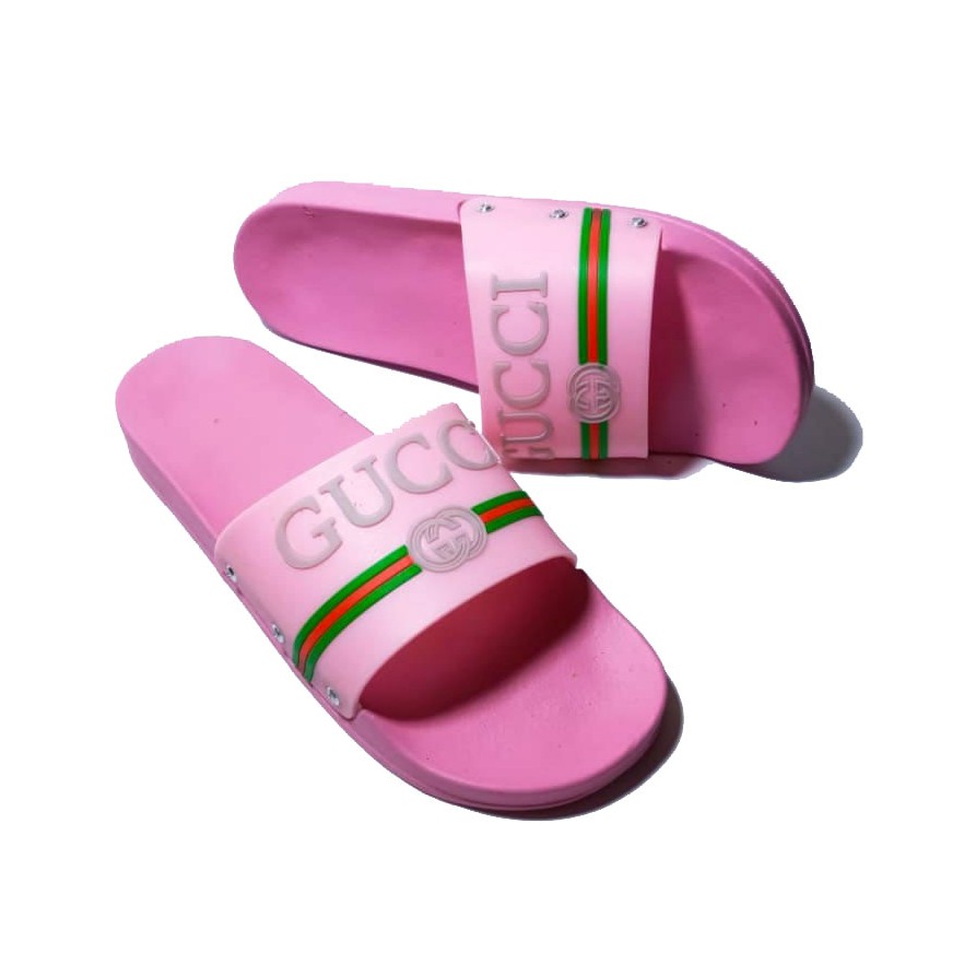 Sandal wanita karet / sandal slop wanita Karakter Timbul GUCI