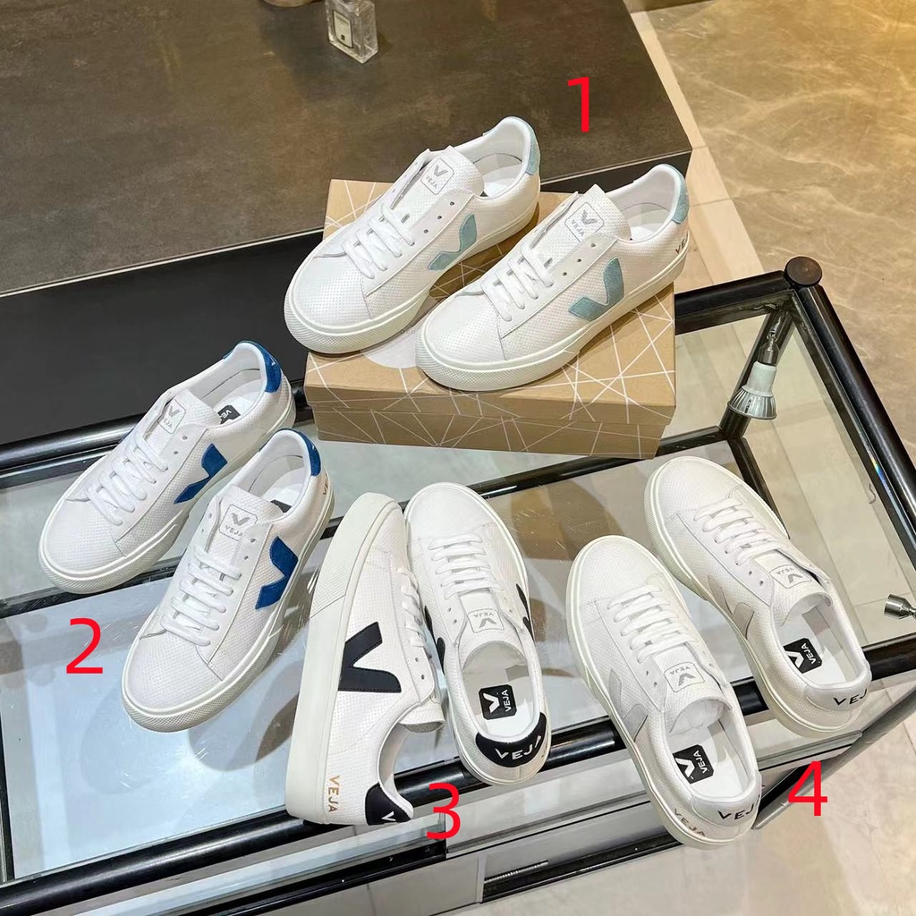 Women's shoes women's men's French Veja classic white shoes V logo lace-up retro flat heel platform