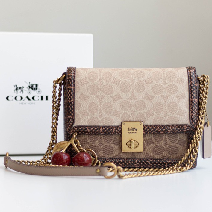 Asli baru COACH 89068 Tas WanitaTas Selempang tas selempang wanita rantai import  tas pundak Balik t