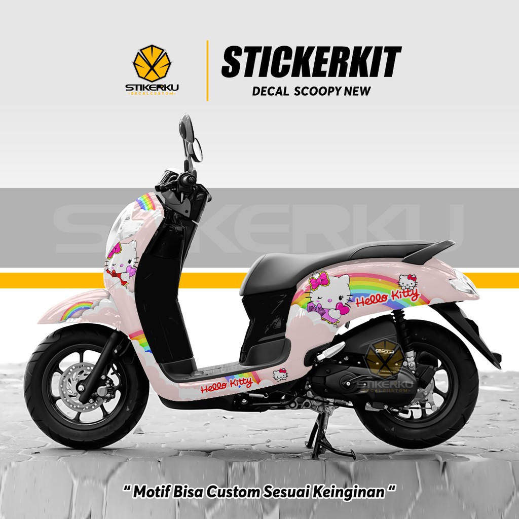 DECAL SCOOPY STICKER MOTOR HONDA DESIGN CUSTOM FULLBODY