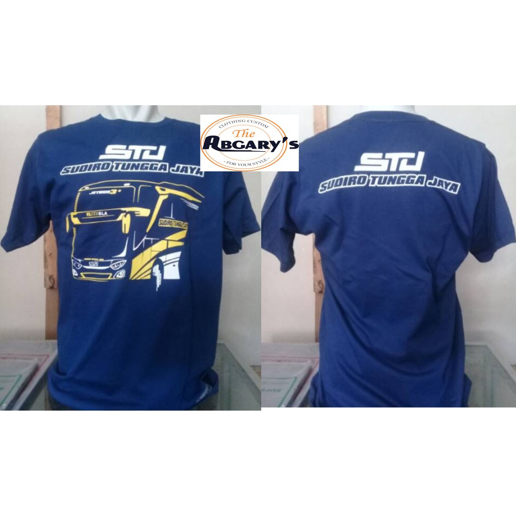  BAJU  MOBIL  BIS SUDIRO TUNGGA JAYA KAOS  PRIA WARNA NAVY 