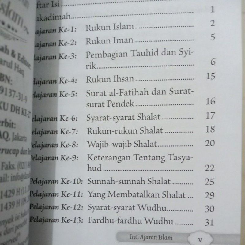 Buku Inti Ajaran Islam