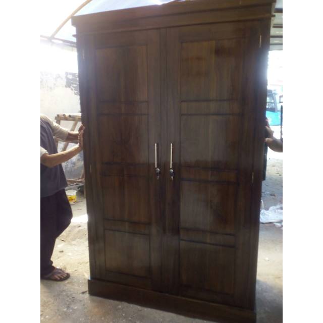 Lemari baju 2 pintu  model  pintu  biasa  Shopee Indonesia