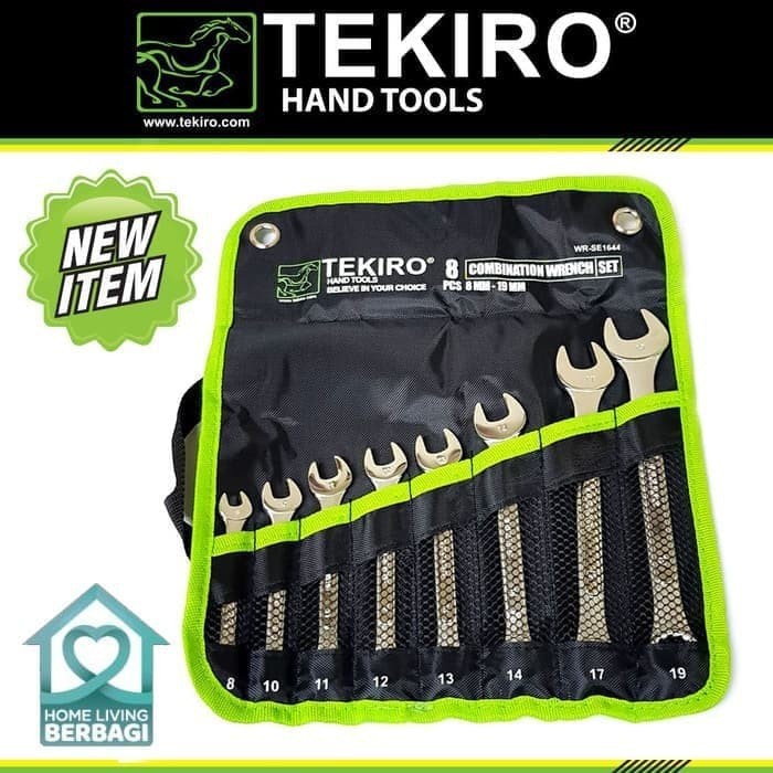 Jual Kunci Ring Pas Set 8 Pcs TEKIRO ( 8 - 19 mm) / Kunci Kombinasi Set