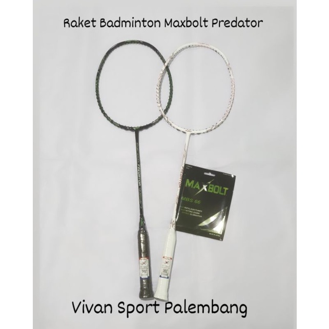 Raket Badminton Maxbolt Predator Bonus Senar dan Grip