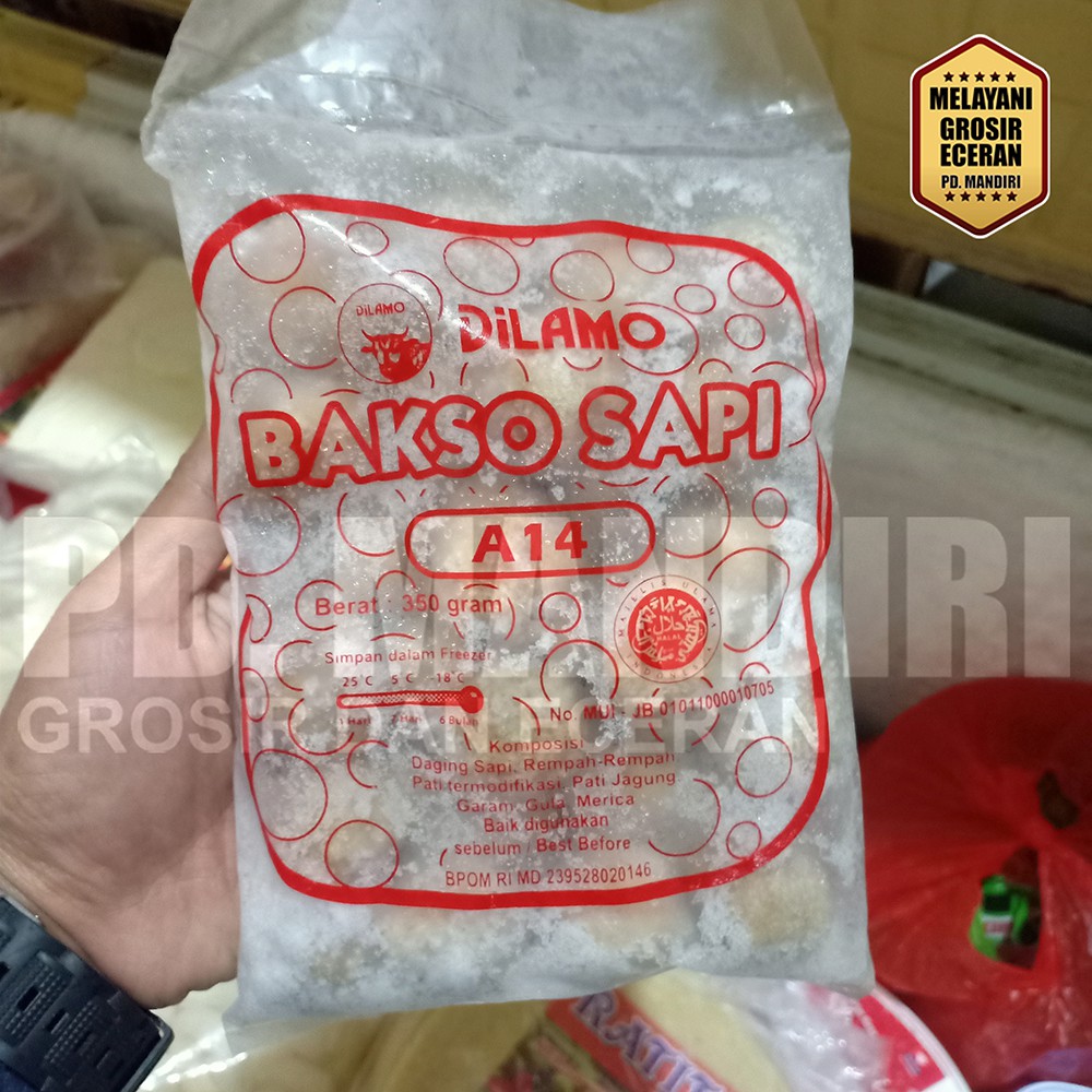 

DILAMO BAKSO SAPI A14 350 GR ISI 25 BAKSO