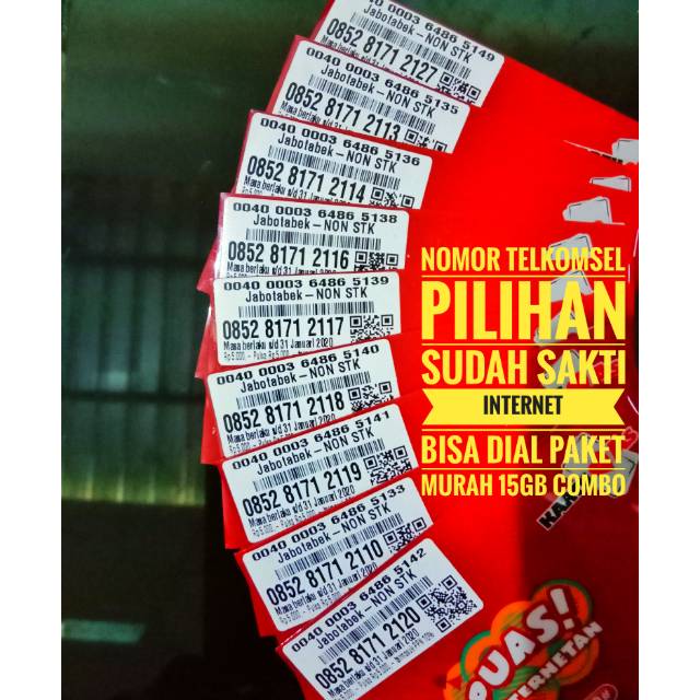 Nomor cantik sakti telkomsel 15gb combo