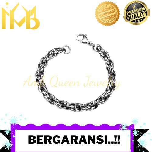 Gelang Perak Murni Motif Rantai Wanita/Pria