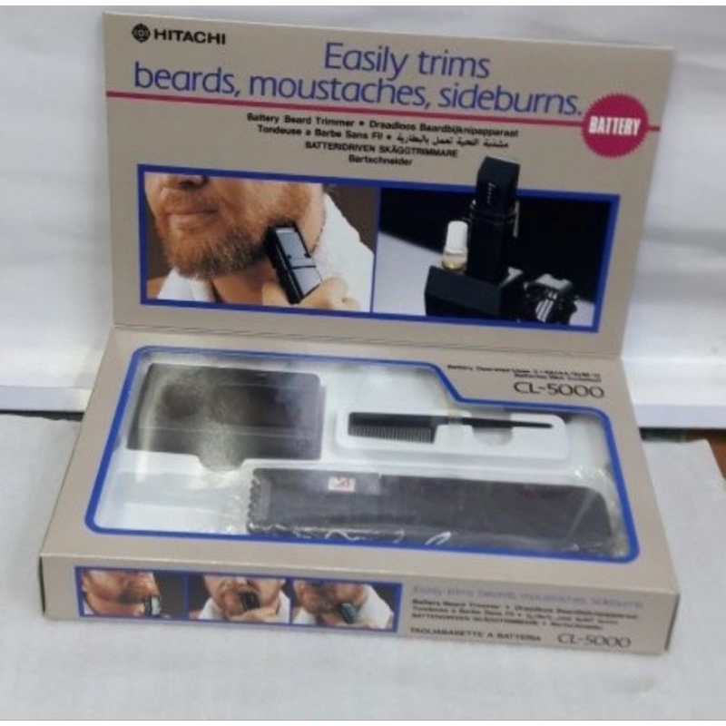 HITACHI BATTERY SHAVER CL 5000 BEARD TRIMMER ALAT CUKUR MADE IN JAPAN