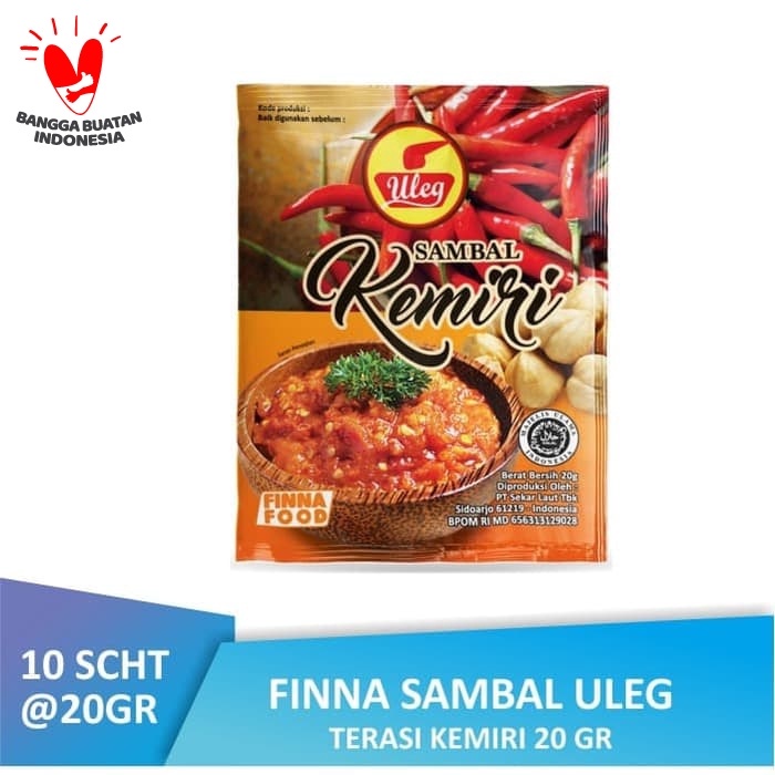 

sambal-aneka- pack finna sambal uleg kemiri sachet (10 x 20gr) -aneka-sambal.