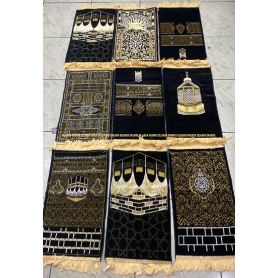 Sajadah Turki mini kiswah tebal dan lembut.