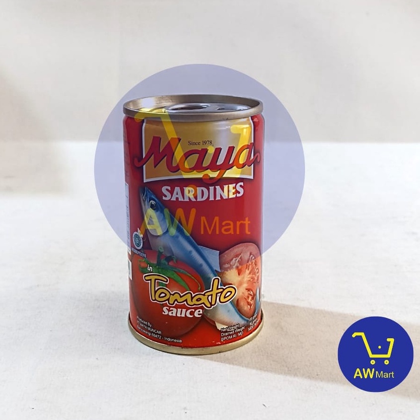 MAYA SARDINES KALENG TOMAT - 155 GRAM - SARDEN MAYA KECIL 155GR - TIDAK PEDAS